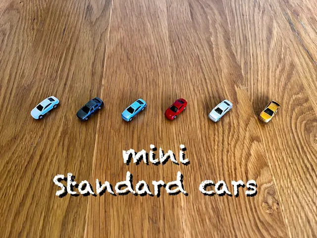 The header images reads 'mini Standard cars' displaying all kinds of purchasable cars above burned-in text.